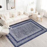 Tappeto Corridoio Garvee 350g 100% Poliestere Imitazione Cashmere Antiscivolo Lavabile Lunghezza Blu per Ingresso & Cucina - Blu