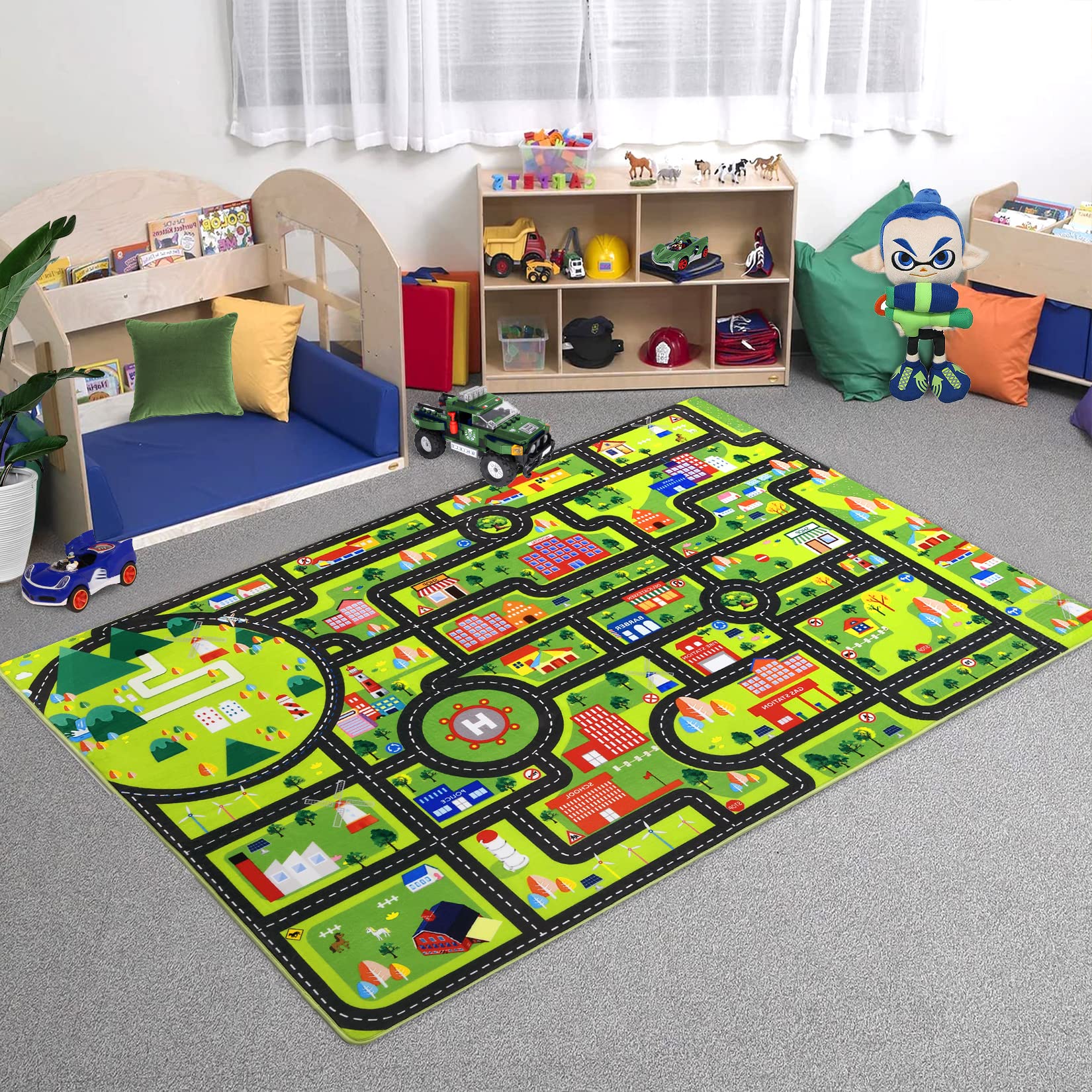 Garvee Tappeto Gioco Bambini Extra Large 140x200 Antiscivolo Morbido Velluto Educativo Colorato Per Camera E Sala Giochi