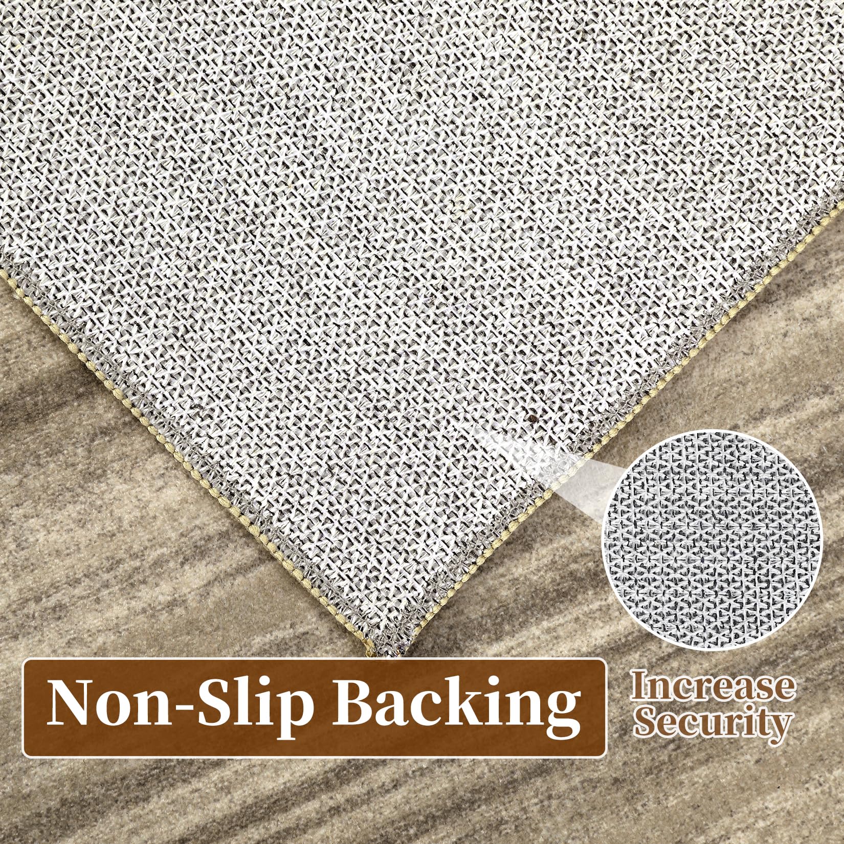 Tappeto per soggiorno Garvee 160x230cm a pelo corto marrone moderno antiscivolo lavabile per camera da letto sala da pranzo