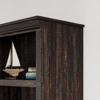 Libreria in legno Garvee a 5 ripiani, stile fattoria, robusta e con ampio spazio di archiviazione, design coloniale, rovere, 170 cm di altezza x 62 cm di larghezza x 32 cm di profondità, soggiorno e ufficio