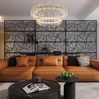 Garvee Metal Privacy Screen 71"x46" Nero - Resistente alle intemperie, antiruggine - Design moderno, geometrico - Per giardino e patio