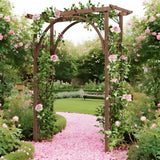 Garvee Arco Da Giardino In Legno Di Abete 216 cm Supporto Per Piante Rampicanti Elegante Bianco