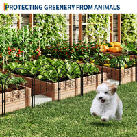 Recinzioni da giardino in metallo Garvee, 8 pannelli, antiruggine, verniciate a polvere, ad arco, alte 25,78 pollici, lunghe 13 piedi, nere, per la sicurezza del giardino e degli animali domestici