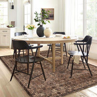 Tappeto Garvee Boho per soggiorno, grande, vintage, lavabile, a pelo corto, antiscivolo, marrone rossiccio, 200x290 cm