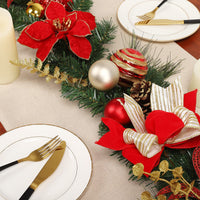 Ghirlanda natalizia Garvee rossa e oro, 1,8 m, con 20 luci, LED, resistente alle intemperie, per interni ed esterni, decorazione festiva