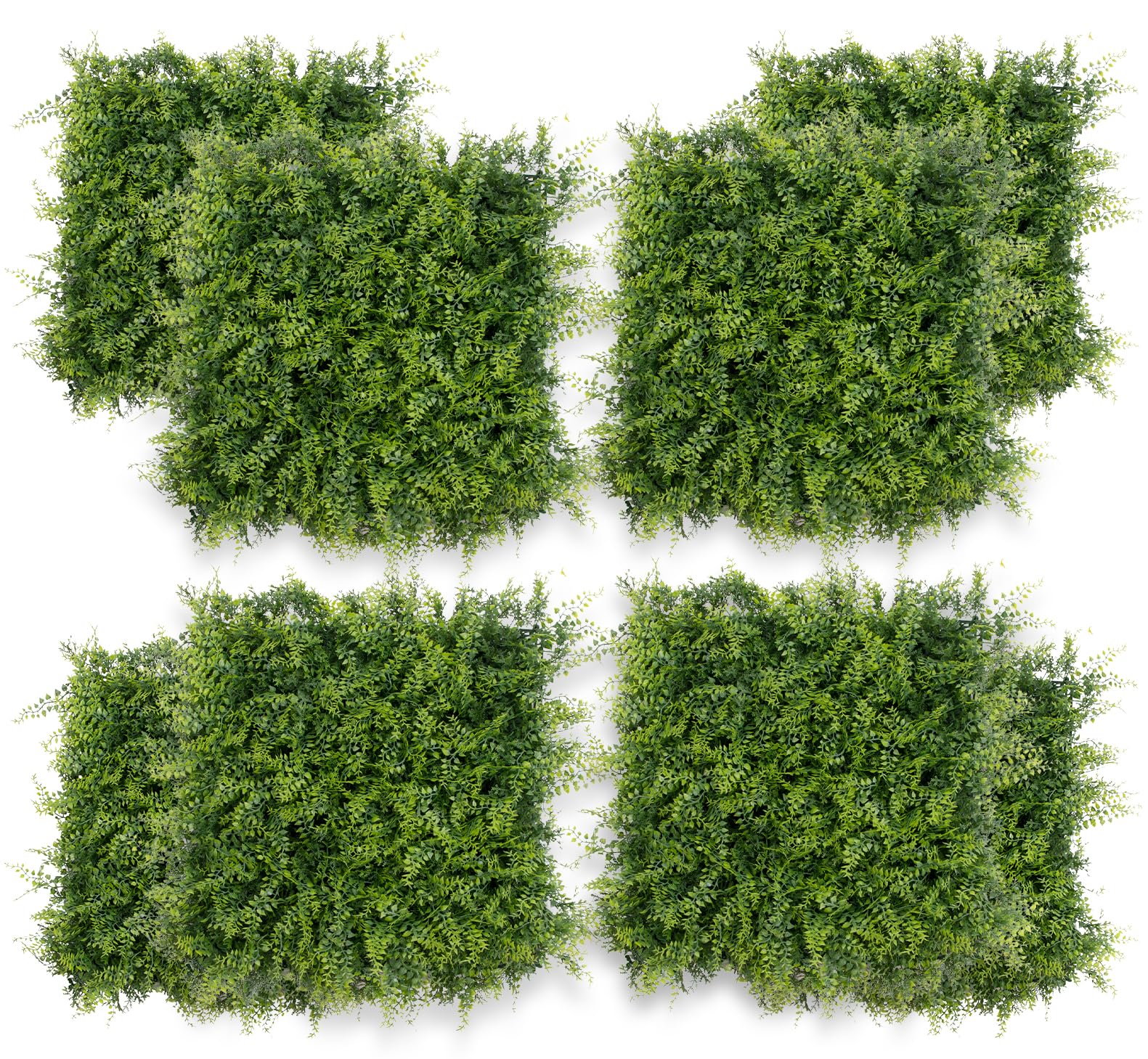 Garvee, set da 12 pannelli da parete in erba artificiale 20x20" resistenti ai raggi UV, in polietilene denso e realistico, per giardino, matrimonio, verde