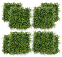 Garvee, set da 12 pannelli da parete in erba artificiale 20x20" resistenti ai raggi UV, in polietilene denso e realistico, per giardino, matrimonio, verde