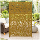 Pannelli in metallo per schermatura della privacy da esterno Garvee, antiruggine, verniciati a polvere, marroni, per giardino, terrazza, balcone, 72"x47" - Grigio