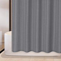 Tenda da doccia Garvee, trama a nido d'ape a quadretti, 100% poliestere, idrorepellente, tessuto pesante, occhielli antiruggine, grigio, 35x72 cm, qualità alberghiera, bagno