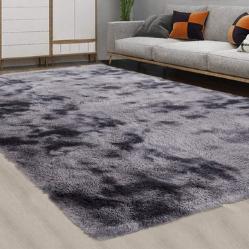 Tappeto Garvee Extra Large 8' x 10' a pelo lungo e soffice per camera da letto, soggiorno, cameretta dei bambini, grigio scuro
