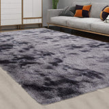 Tappeto Garvee Extra Large 9' x 12' in soffice velluto, 4 cm, in poliestere, grigio scuro, per cameretta dei bambini - grigio