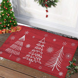 Garvee Zerbino Natalizio Antiscivolo 40x60cm Alberi di Natale e Fiocchi di Neve Lavabile Resistente per Esterni Interni Porta Ingresso Cucina