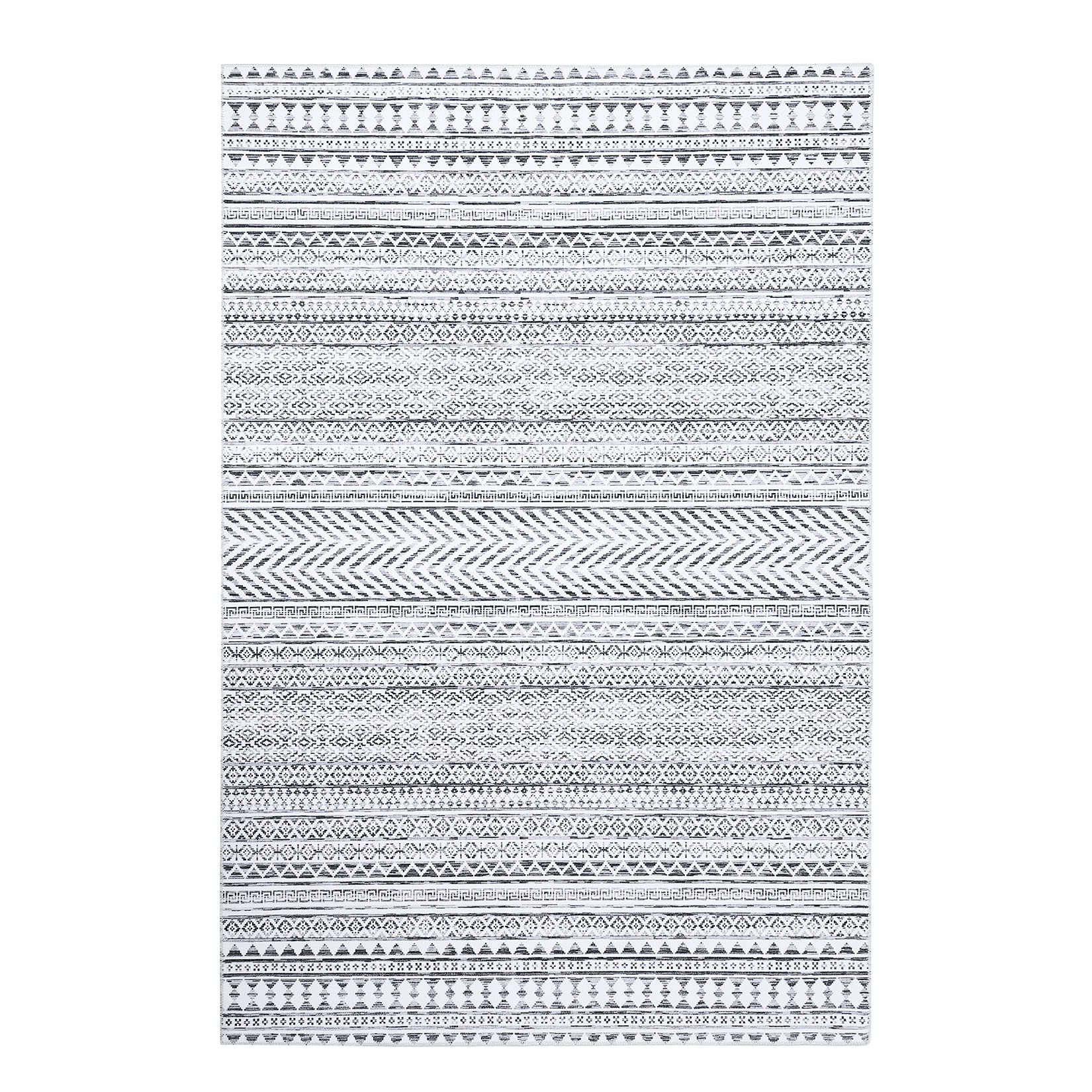 Tappeto GARVEE Boho Moroccan 160x230cm Grigio, idrorepellente, a pelo corto, resistente all'olio e alle macchie, lavabile, soggiorno e camera da letto