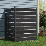 Garvee Schermo Privacy Esterno 2 Pannelli 96,5x127 cm Telaio Alluminio Nero Nasconde Condizionatori Patio Giardino