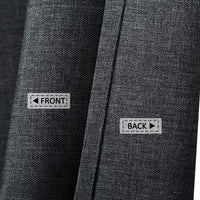 Garvee Flachs-Leinen-Duschvorhang 240GSM Schweres Gewebe Wasserabweisend Waschbar Dunkelgrau 180x200 cm Hotelstil Polyester