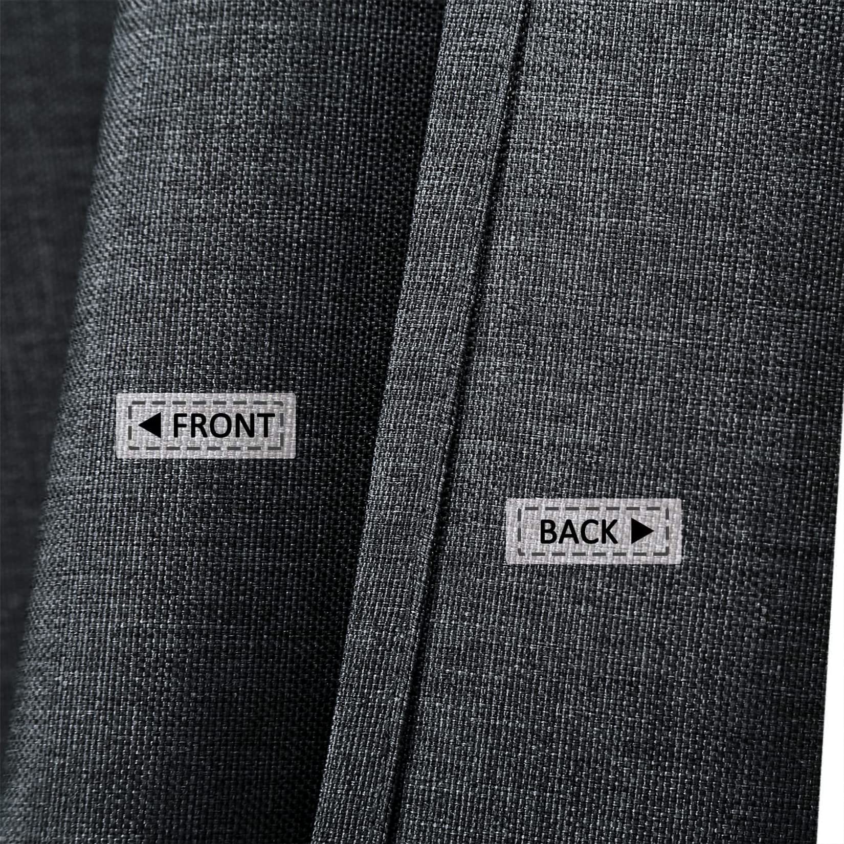 Garvee Duschvorhang Flachs-Leinenoptik 240GSM Wasserabweisend 100% Polyester Dunkelgrau 120x200 cm Hotel-Luxus Bad