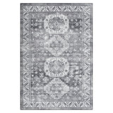 Tappeto vintage per soggiorno Garvee, morbido, lavabile, stile fattoria orientale, grigio, 80x150 cm