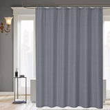 Tenda da doccia Garvee in tessuto di lino, idrorepellente, trama a nido d'ape, 72x72 pollici, bagno, hotel di lusso, occhielli antiruggine - Blu navy