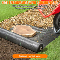 Tessuto per giardini Garvee 3,2 OZ anti-erbacce - PP intrecciato, resistente agli strappi - 6x300FT - Verde - Giardino e paesaggistica