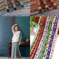 Garvee Set di 5 tessuti in cotone stampato con motivo etnico per patchwork fai da te e cucito, 25x20 cm, versatili, morbidi e traspiranti