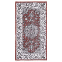Garvee Machinewasbaar Tapijt Vlekbestendig Laagpolig Met Oosters Design Voor Binnen En Buiten 80 x 150 cm Rood
