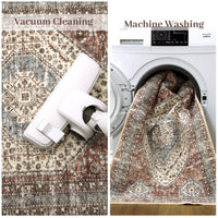 Tappeto lavabile Garvee, facile da pulire, antiscivolo, per camera da letto e soggiorno, 80x150 cm, marrone