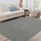 Tappeto Garvee a Pelo Corto 160x230cm Nero-Grigio Telaio Piatto Facile da Pulire Lavabile Antiscivolo Soggiorno Camera da Letto Cucina - Tono Grigio