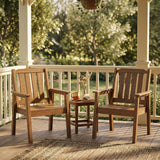 Garvee Set 2 Sedie da Pranzo Outdoor in HDPE Ergonomiche Resistenti all'Acqua per Giardino e Piscina 23.91"x22.82"x35.62" Legno - Wood