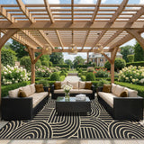 Garvee Tappeto Esterno Reversibile Arcobaleno 9x12 Impermeabile Antiscivolo Paglia Plastica per Patio Campeggio Balcone