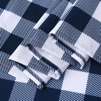 GARVEE Tende da cucina impermeabili con motivo a quadri Buffalo, 2 pannelli, 28x45 pollici, blu navy, per cucina e soggiorno
