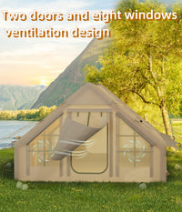 Tenda da campeggio gonfiabile Garvee con pompa per esterni e campeggio, 118x83x79 cm, cotone e PVC, impermeabile e antivento