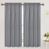 Tenda da cucina Garvee in jacquard a nido d'ape, moderna, pesante, grigia, 30"x45", set da 2, per cucina e bagno - Grigio