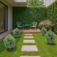 Garvee, set di alberi artificiali in cipresso da 30", resistenti ai raggi UV, tutte le intemperie, con picchetto, facili da pulire, per decorazioni da giardino interne ed esterne, verde