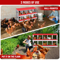 Nidi Garvee – Metallo, 10 scomparti, resistenti alle intemperie, per allevamenti avicoli e giardini, 53,54"L x 16,93"W x 26,57"H