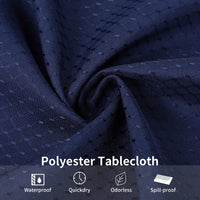Tovaglia rettangolare GARVEE blu navy 53x70 pollici in poliestere con trama a nido d'ape idrorepellente per sale da pranzo e feste