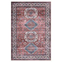 Tappeto vintage per soggiorno Garvee, morbido, lavabile, in stile fattoria orientale, rosa, 120x170 cm