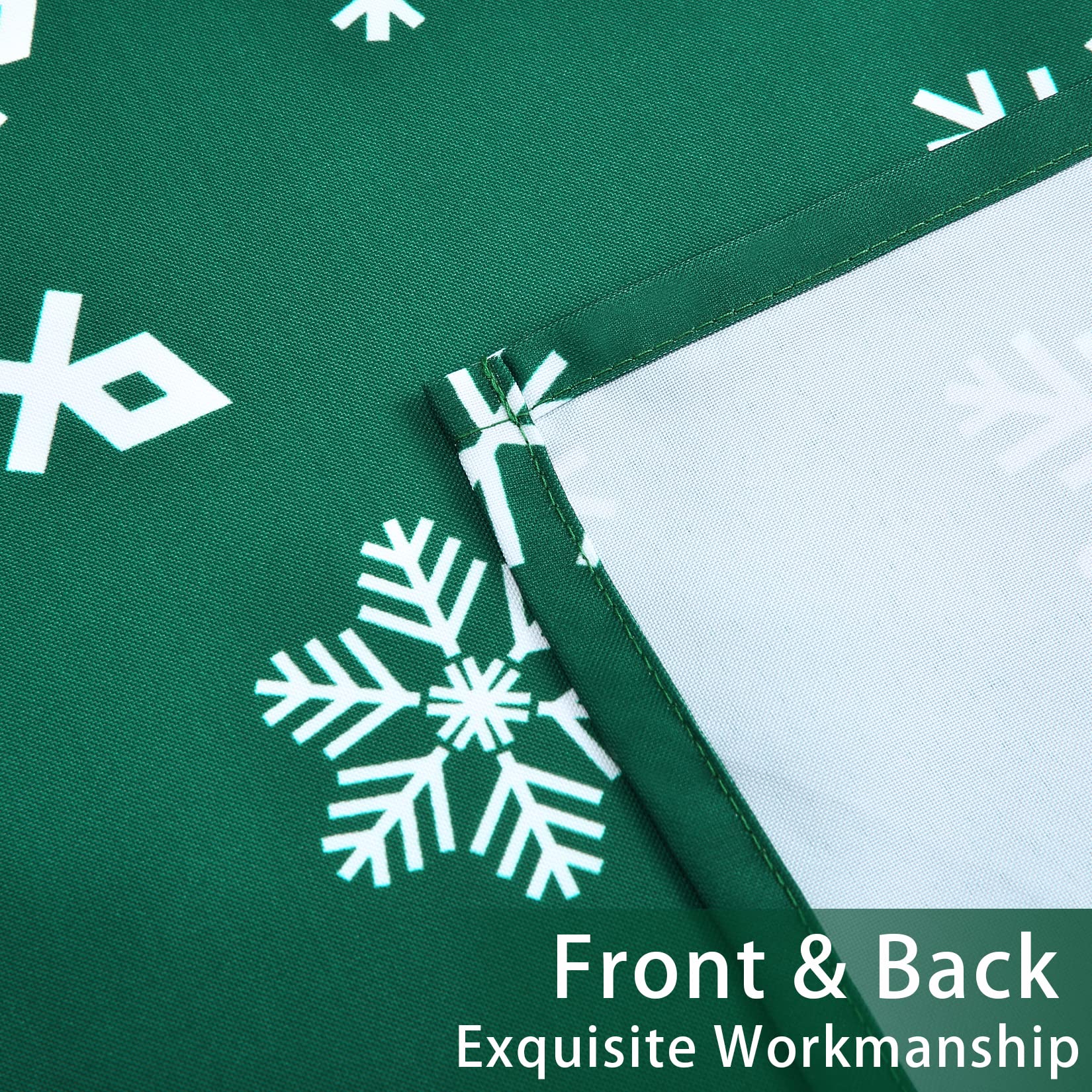 Tovaglia natalizia Garvee, quadrata, 137x137 cm, verde, impermeabile, antimacchia, poliestere Oxford, decorazione festiva