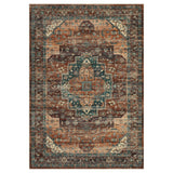 Garvee Tappeto Vintage Lavabile 120x170cm Motivo Orientale Antiscivolo Morbido Pelo Corto Marrone Germania - Marrone