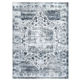 Tappeto orientale lavabile Garvee per il soggiorno, morbido tappeto per la camera da letto, impermeabile, grigio, 80 x 150 cm