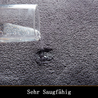 Tappetino da bagno in microfibra di qualità alberghiera GARVEE, antiscivolo, grigio scuro, 40x60 cm