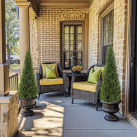 Garvee Cedro artificiale Topiaria 3 piedi Plastica resistente a tutte le intemperie Giardino e patio Verde Texture realistica