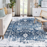 Garvee Tappeto Grande 200x290 cm Lavabile Antiscivolo Basso Pelo Poliestere Morbido Blu per Soggiorno e Camera da Letto - Blu