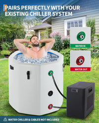 Vasca da bagno ghiacciata Garvee per atleti, XXL, 186 galloni, PVC di grado militare, coperchio isolato, portatile, per fitness e svago, compatibile con refrigeratori d'acqua