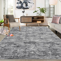 Tappeto rettangolare grande Garvee, morbido, lavabile in lavatrice, moderno, per camera da letto, grigio chiaro, 160 x 230 cm