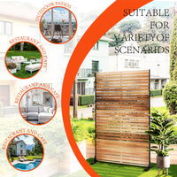 Garvee Metal Privacy Screen 72"x47" Robusto acciaio antiruggine autoportante per giardino e balcone