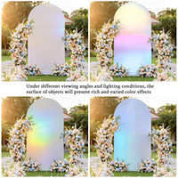 Garvee 6FT Pannello posteriore per arco nuziale elasticizzato in spandex glitterato per matrimonio, festa, baby shower