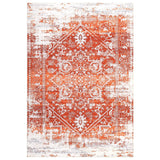 Tappeto da collezione Garvee, design orientale anticato, 120 x 170 cm, arancione, facile da pulire e senza pelucchi, per soggiorno e camera da letto