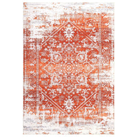Tappeto da collezione Garvee, design orientale anticato, 120 x 170 cm, arancione, facile da pulire e senza pelucchi, per soggiorno e camera da letto