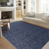 Garvee Tappeto Lavabile Antiscivolo Poliestere Morbido Blu 120x170cm Per Soggiorno E Camera - Tinta Blu
