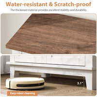 Mobiletto portaoggetti Garvee Farmhouse, ripiano regolabile a 3 livelli, 7 marce, legno rustico, per cucina e sala da pranzo, 15,7x31,5x36 pollici, marrone